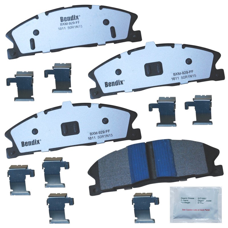 Bendix Fleet Metlok MKD1611FM Semi-Metallic Front Brake Pads for Ford Explorer 2013-2012, Flex 2012, Flex 2017, Taurus 2016-2013, Lincoln MKS 2014 - Image 1